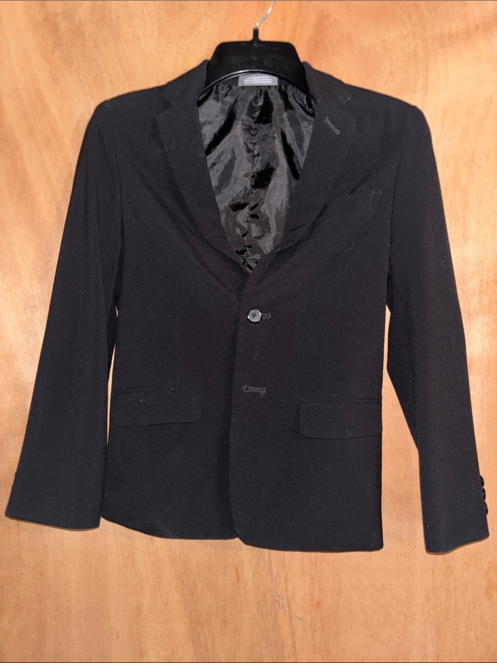 Van Heusen Black Kids Blazer - Single Button Notch Lapel